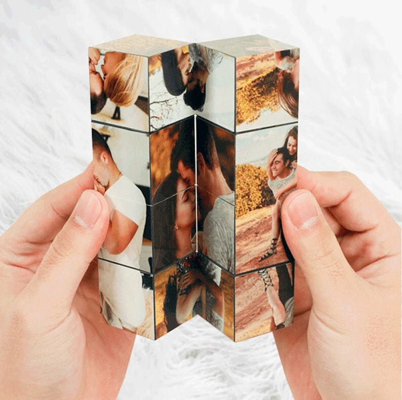 Personalized Wooden Photo Cubes Magic Photo Cube gift for Etsy