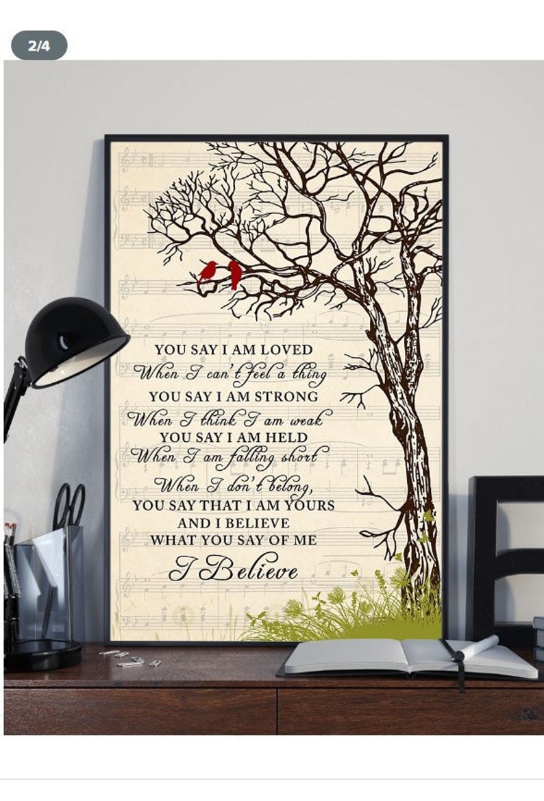 You Say Lauren Daigle Poster Lyrics Poster Unframe Paper  Etsy