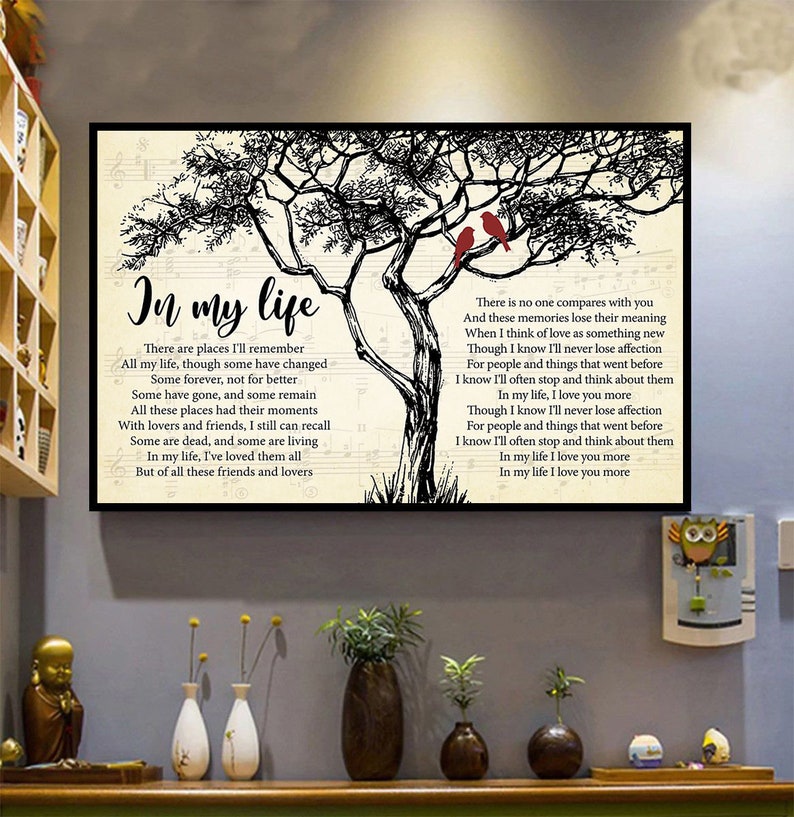 In My Life The Beatles Poster Lyrics Poster The Beatles Etsy