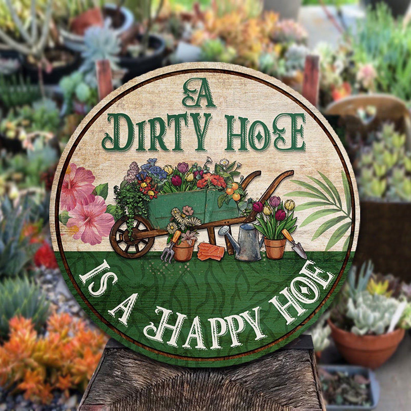 Gardening A Dirty Hoe metal signs Gardening art Gardening Etsy