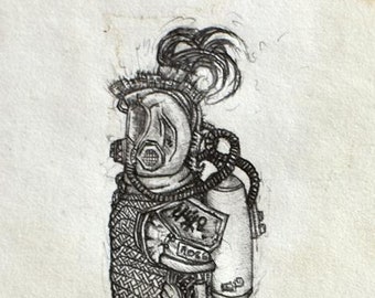 Sci Fi Steampunk Mechanical Phantom (Original Illustration)