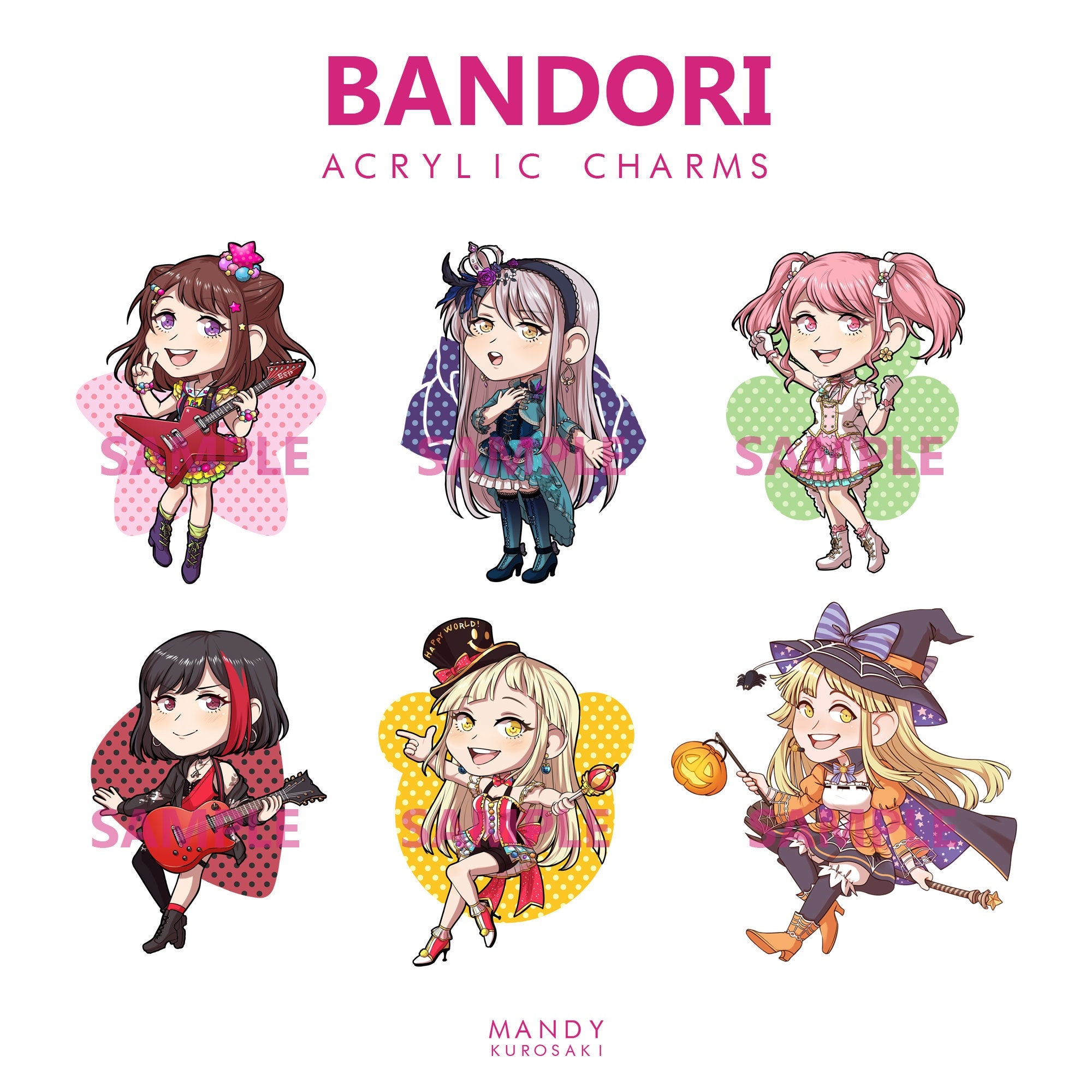 Bandori Acrylic Charms - Ireland