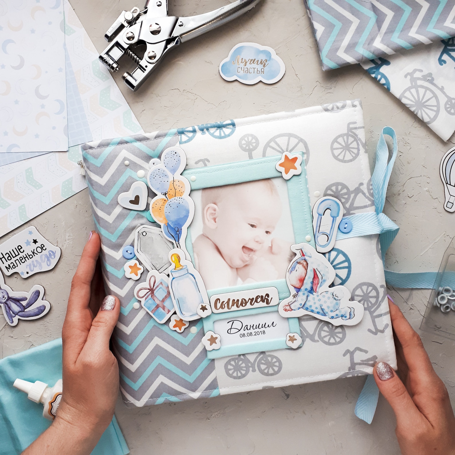 Baby memory book for a boy baby book first year for a Etsy