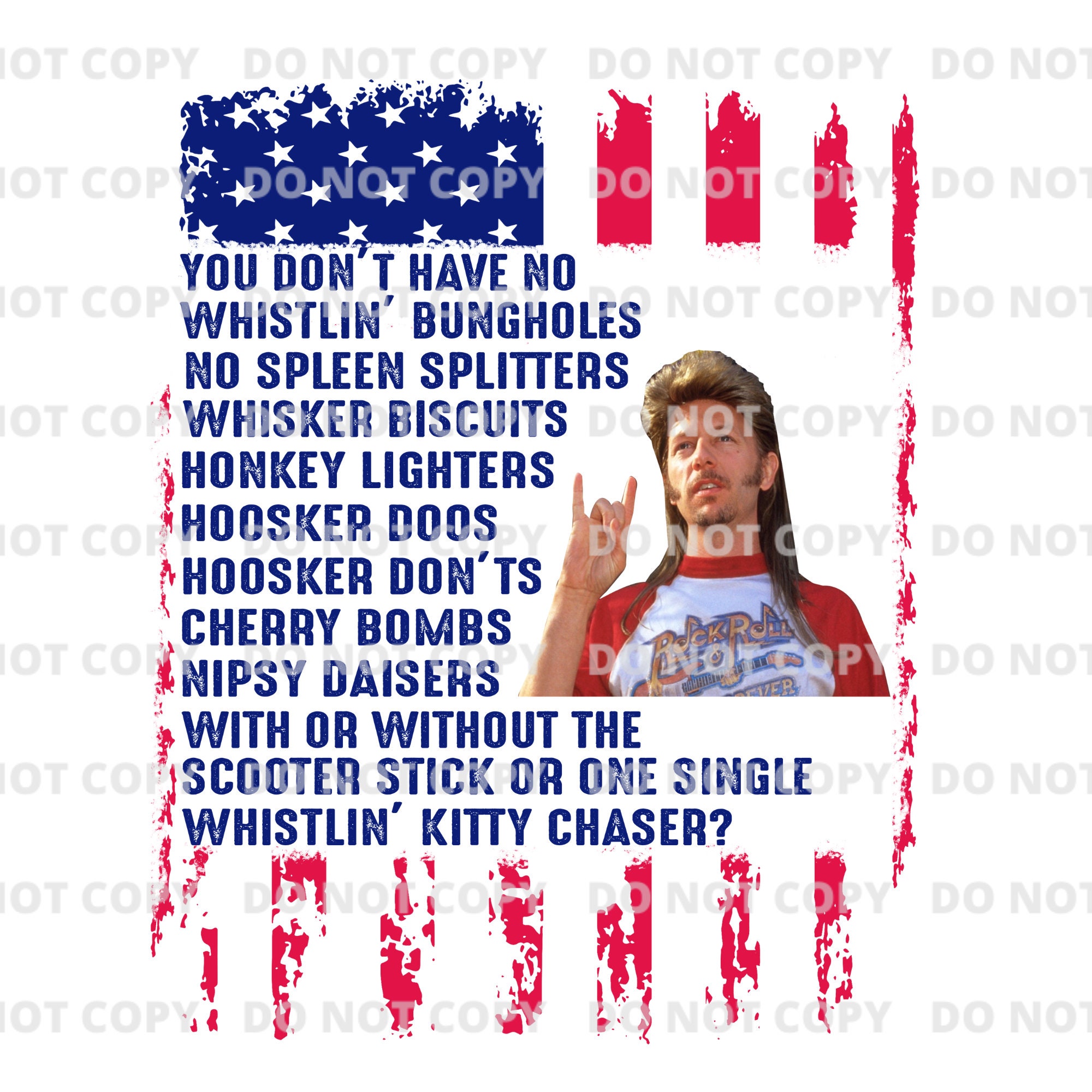 TRANSFER ONLY Joe Dirt Fireworks - Ready to Press Sublimation Transfer, image size:2000x2000