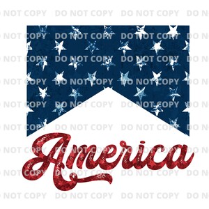TRANSFER ONLY Vintage America - Ready to Press Sublimation Transfer