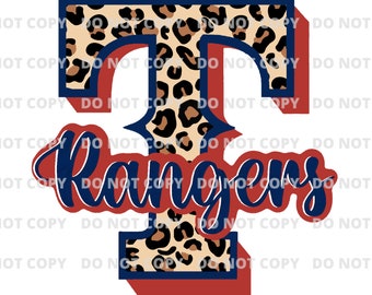 TRANSFER ONLY Texas Baseball Logo Cheetah - Ready to Press Sublimation Transfer