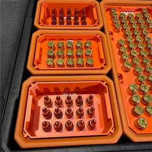 Bandejas organizadoras de calibre apilables para munición Ridgid Pro Gear imagen 3