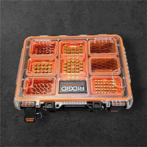 Bandejas organizadoras de calibre apilables para munición Ridgid Pro Gear imagen 2