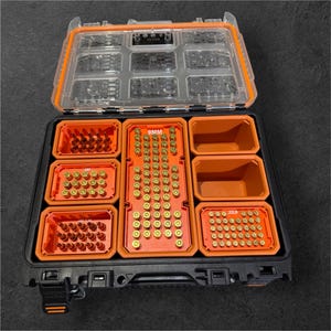 Ridgid Pro Gear Ammo Insert: Stackable Caliber Organizer Trays