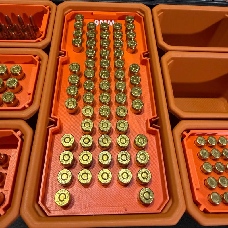 Bandejas organizadoras de calibre apilables para munición Ridgid Pro Gear imagen 4
