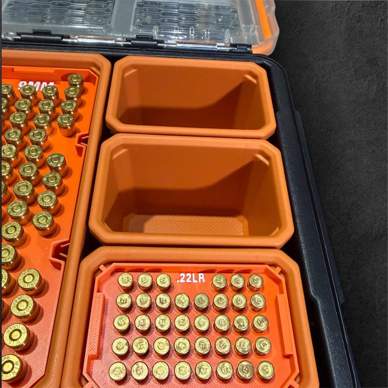 Bandejas organizadoras de calibre apilables para munición Ridgid Pro Gear imagen 5
