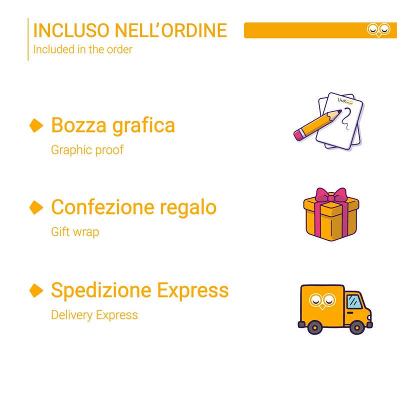 Incluso nell'ordine del kit sommelier: bozza grafica prima dell'incisione, confezione regalo e spedizione express – Unikoo
