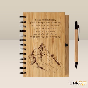 Ogni mio passo è storia - Un Simbolo di Crescita - Quaderno con frase motivazionale incisa a laser - idea regalo personalizzabile