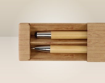 Bamboo pen and mechanical pencil set 0.5 mm: offers a unique writing experience.