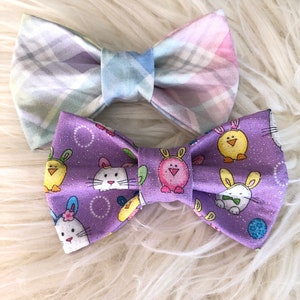 Easter | Spring Plaid Pet Bow Tie
