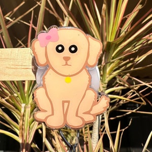 Golden retriever badge reel/dog badge reel/animal badge reel