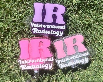 Interventional Radiology Badge Reel | IR Badge Reel | Handmade Resin ID Holder | Radiology Tech Gift | Healthcare Worker Gift | Medical