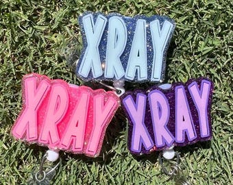 X-Ray Badge Reel | Radiology Badge Reel | Handmade Resin ID Holder | X-Ray Tech Gift | Radiographer Gift | Nurse badge | RN gift | Student