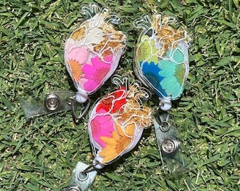 Anatomical Heart Badge Reel, Nurse Badge Holder, Retractable ID Holder, Medical Student Gift, Cardiology Gift, Healthcare Worker,
