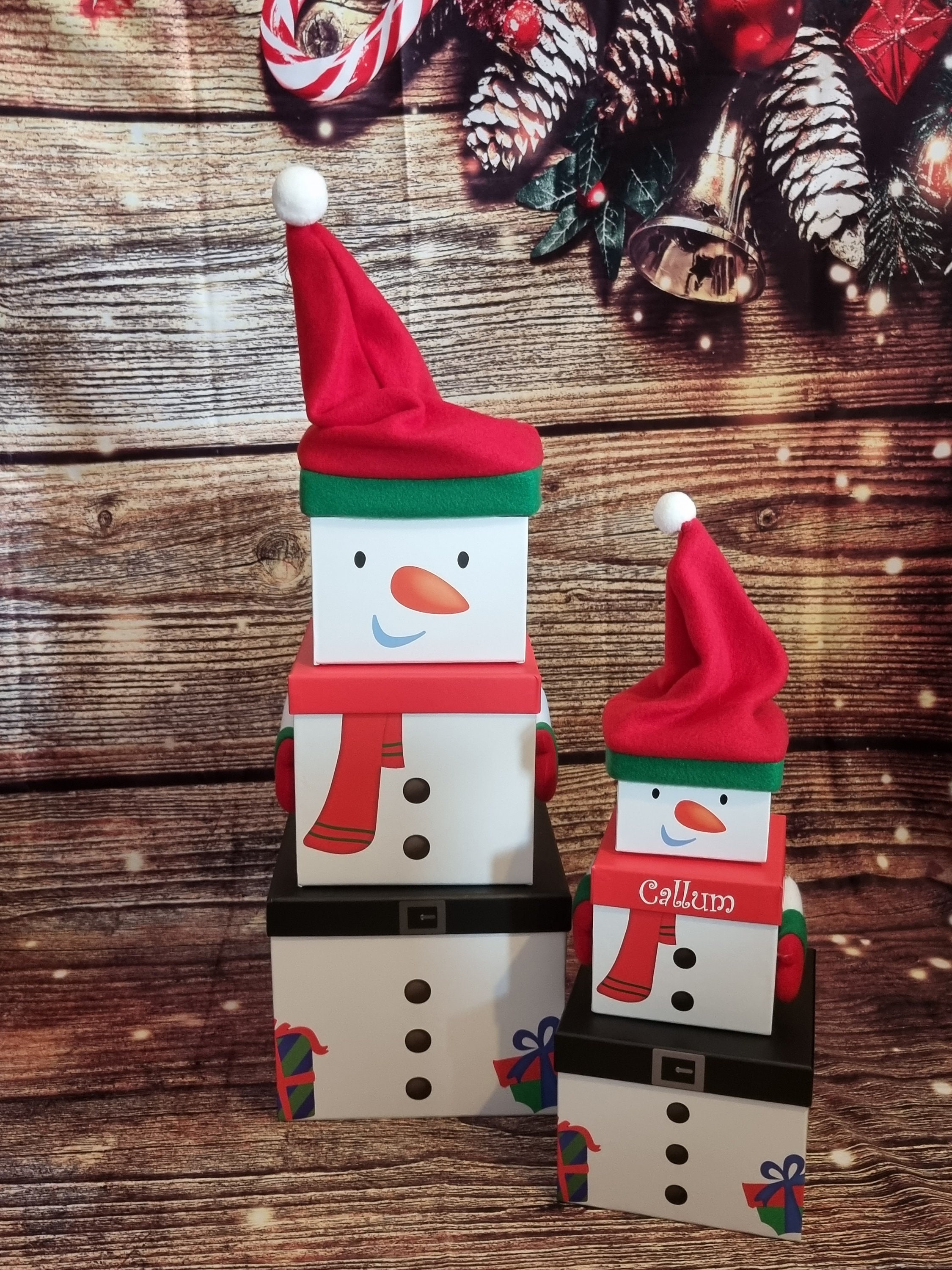 Christmas XL Santa Gift Box Christmas Eve Stackable Box - Etsy UK