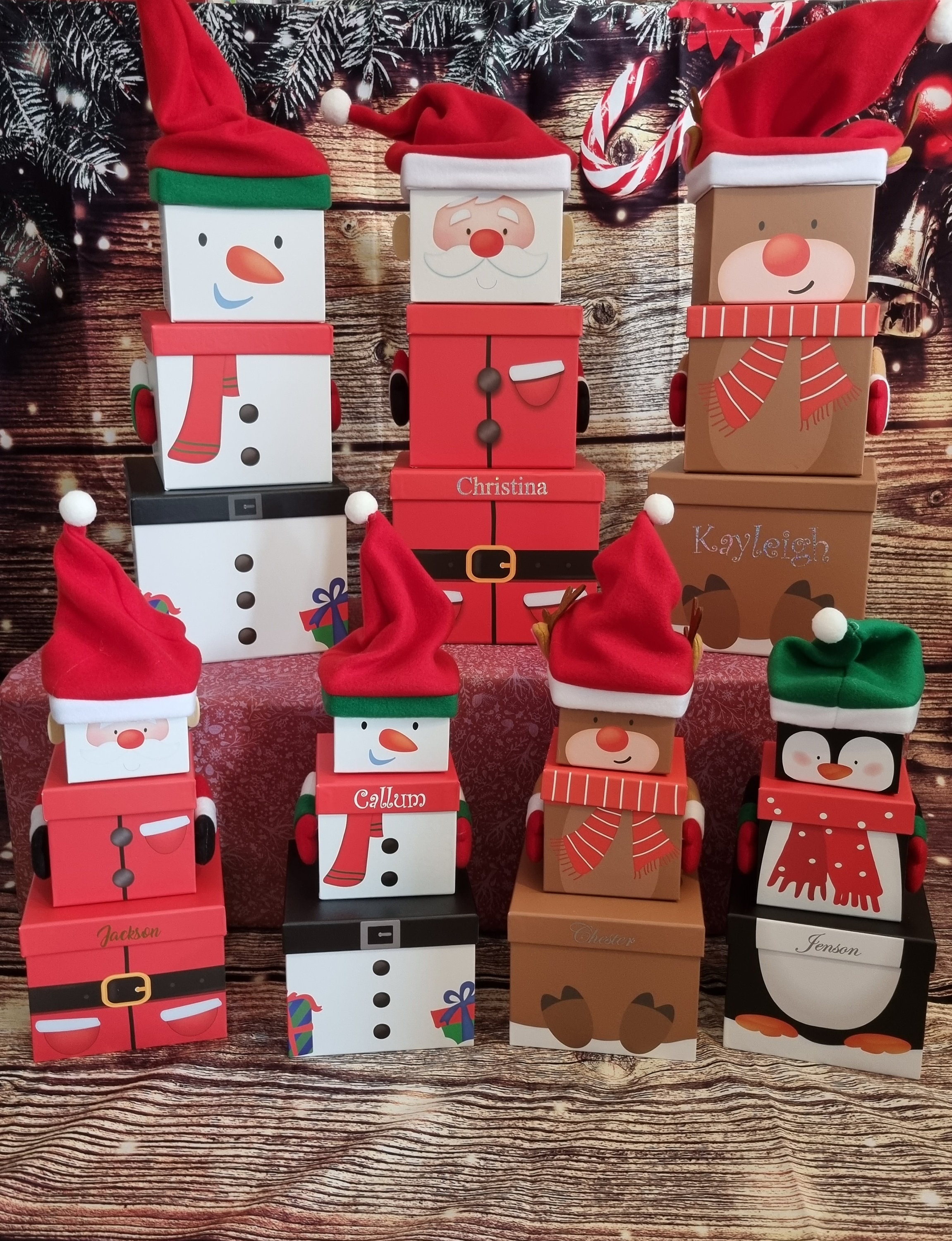 Christmas XL Santa Gift Box Christmas Eve Stackable Box - Etsy UK