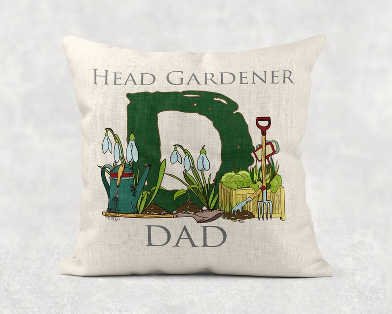Personalised Head Gardener Name Country Cushion GARDEN Etsy UK