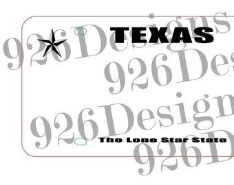 Texas license plate svg/ Tx plate svg