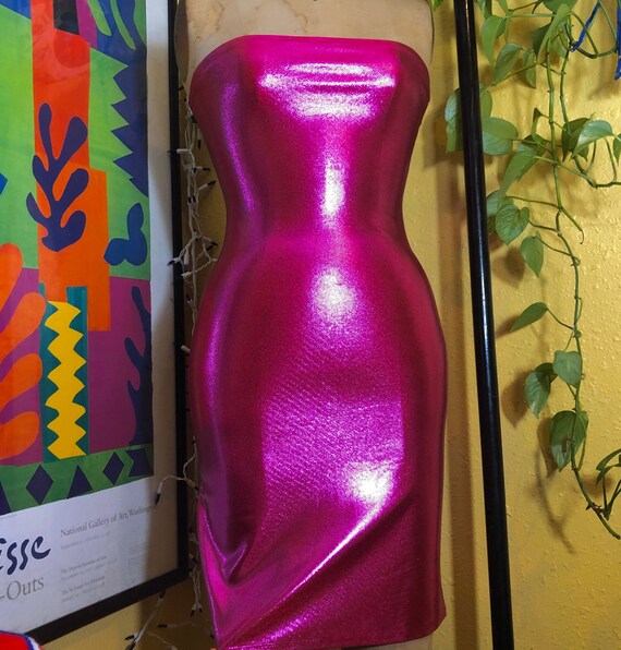 Iconic Dead Stock Spandex Fuchsia Pink Neon Mini 1