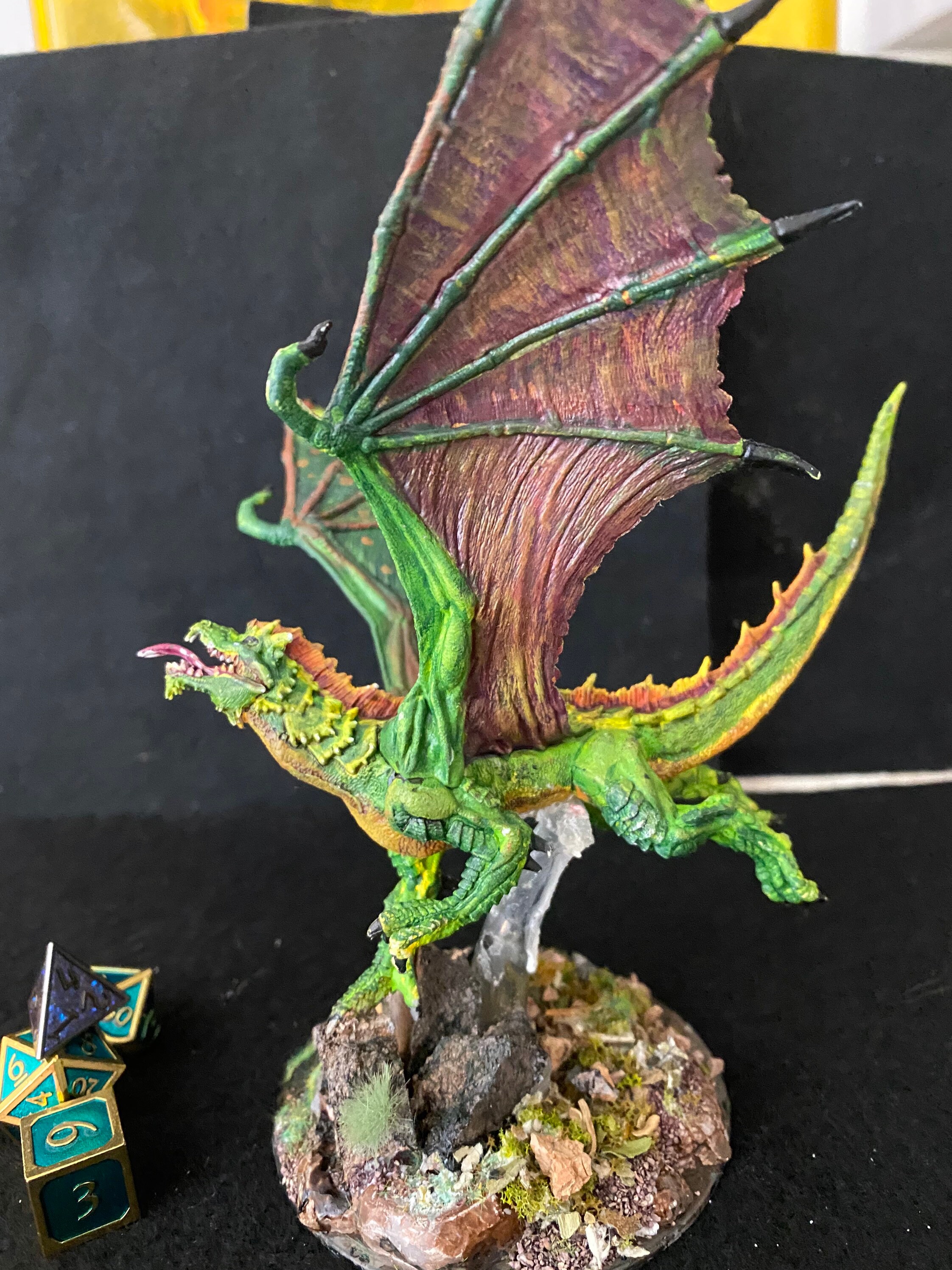 Young Green Dragon D&D painted miniatures Etsy