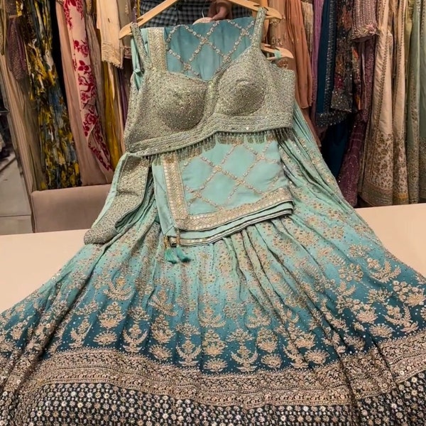 Ready to wear Sabyasachi Shaded Lehenga Choli set for Girls and Women