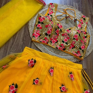 Haldi Lehenga Choli Set for Women, Yellow Lehenga Choli for Guest, South Asian Lehengas, Designer Lengha, Bridesmaids Outfits