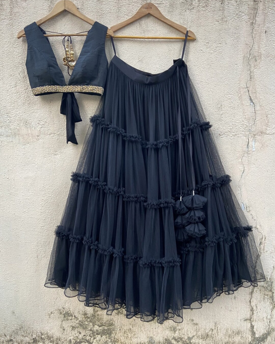 Ready to Wear Ruffle Net Indian Wedding Designer Lehenga Choli for ...