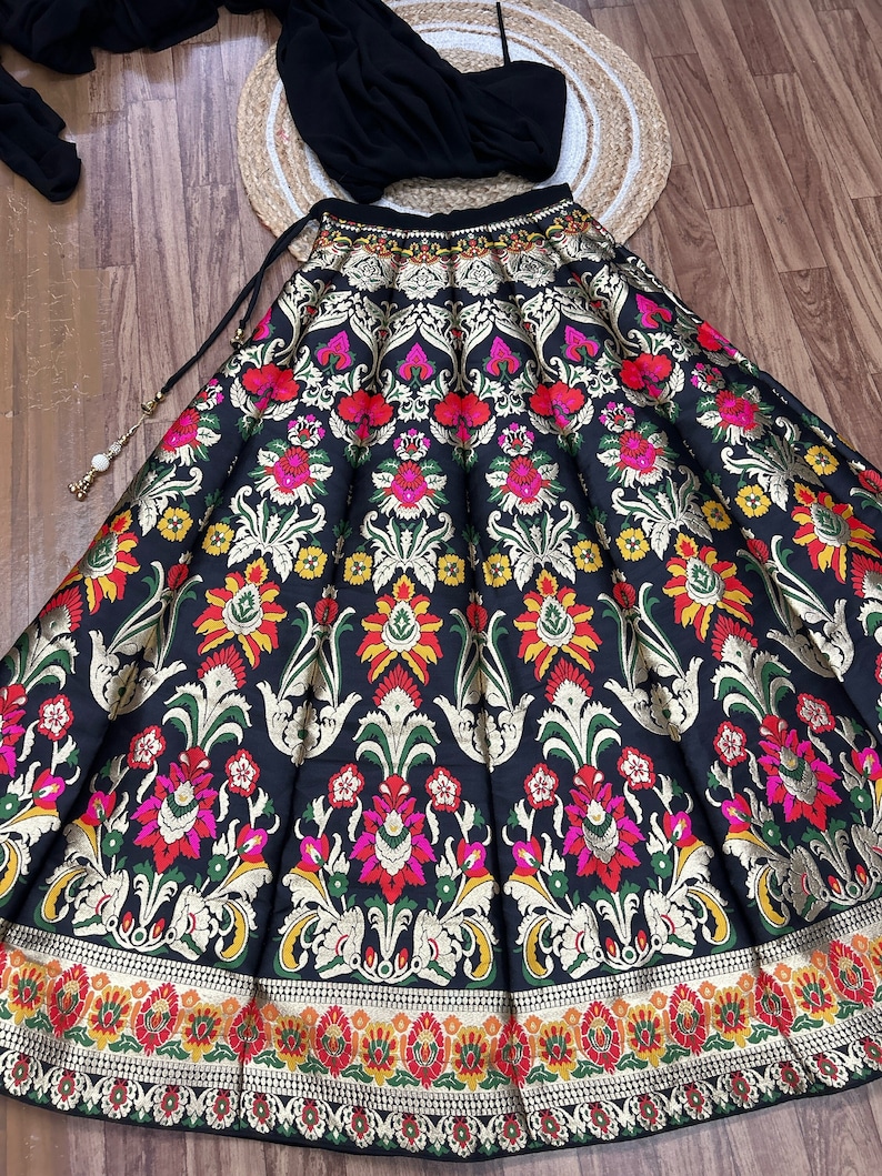 Banarasi Silk Lehenga Choli: Ready-to-Wear Designer Outfit for Women