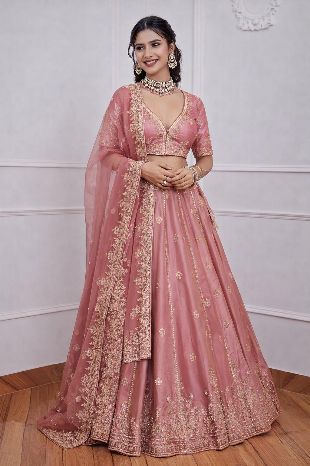 rose gold indian dress Indian Clothes