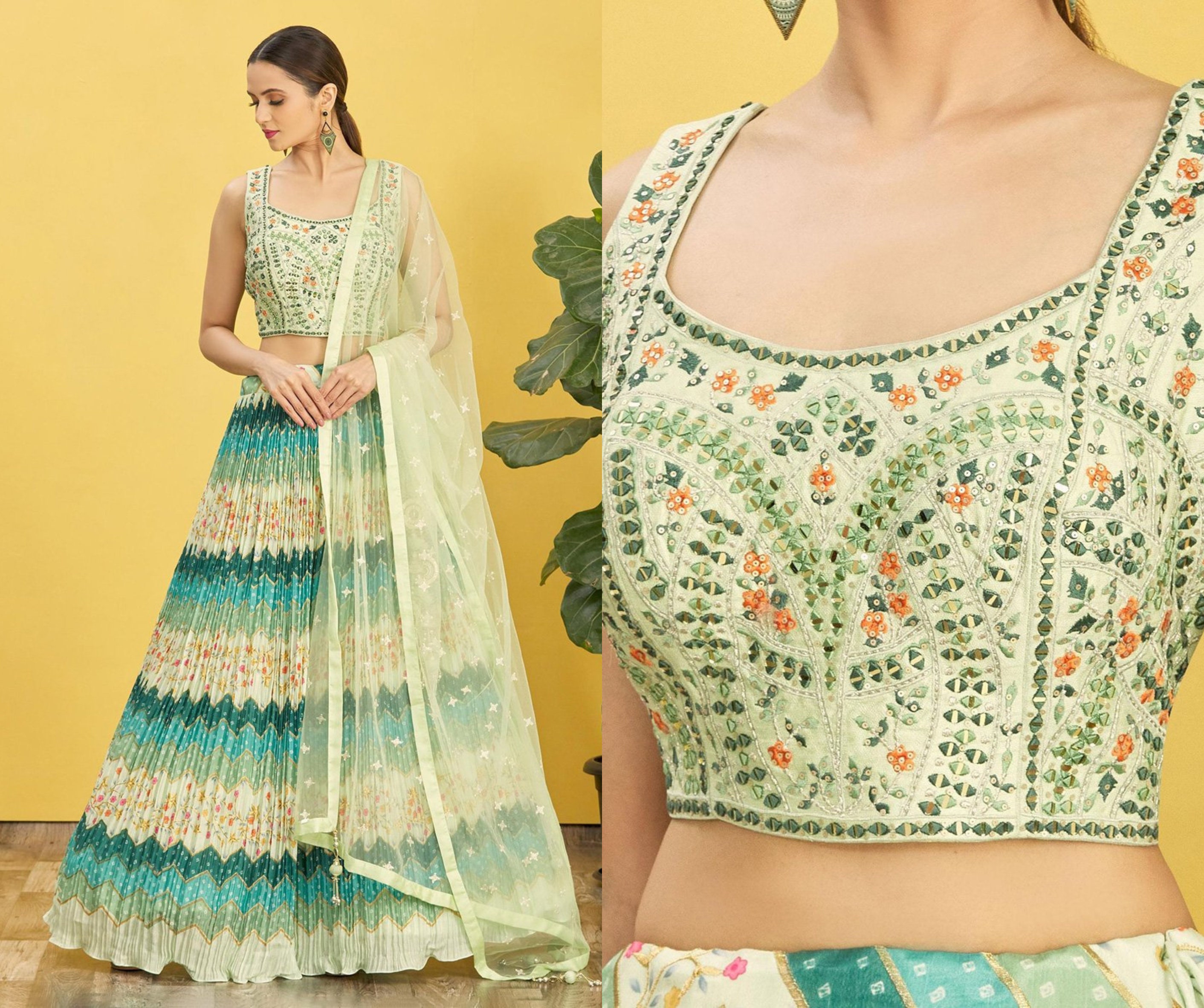 Ready to Wear Banarasi Silk Designer Lehenga Choli for Women or Girls 