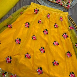Haldi Lehenga Choli Set for Women, Yellow Lehenga Choli for Guest, South Asian Lehengas, Designer Lengha, Bridesmaids Outfits