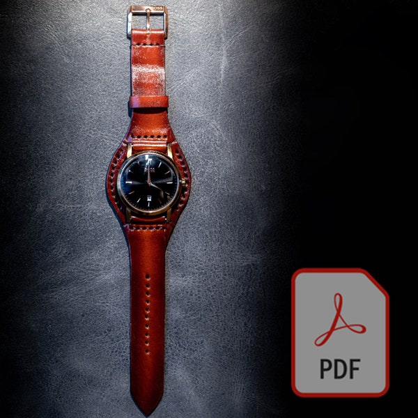 Leather Watch Strap (one Piece) PDF Download Leather Crafting Template