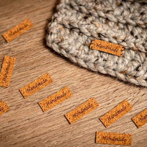 10 Custom Cork Tags handmade Personalised Sewing Crochet - Etsy