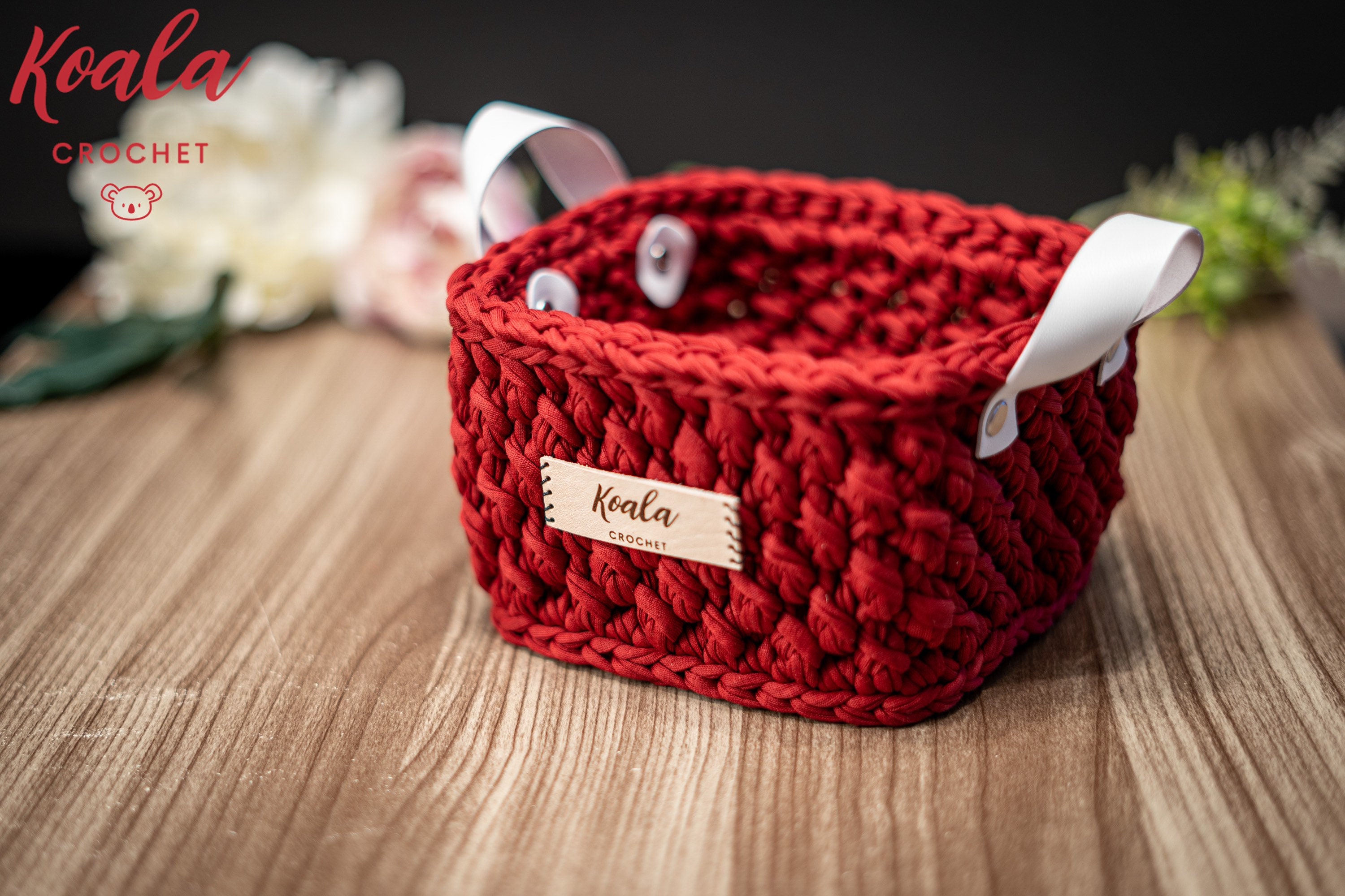 2 Leather Handles for Crochet & Knitting Bag With Studs Etsy