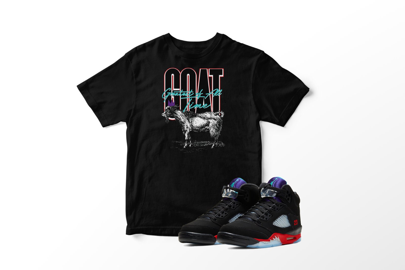Custom T Shirt To Match Air Jordan 5 Retro Top 3 Goat Sport Etsy