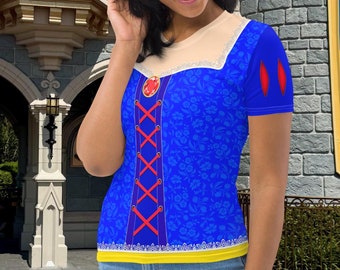 Fairest Snow Princess Fantasy Women’s Crew Neck Shirt Magical Fairy Cosplay
