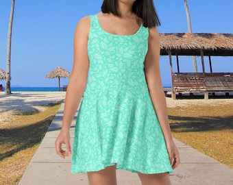 pastel green skater dress WOMENS LIGHT PASTEL GREEN SLEEVELES SKATER DRESS