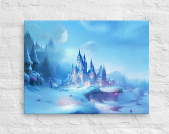 Snow Castle Canvas Print, Wall Art, Ready to Hang