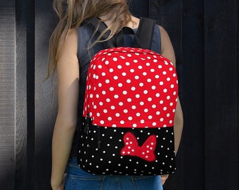 Red and White Polkadot Vintage Style Backpack