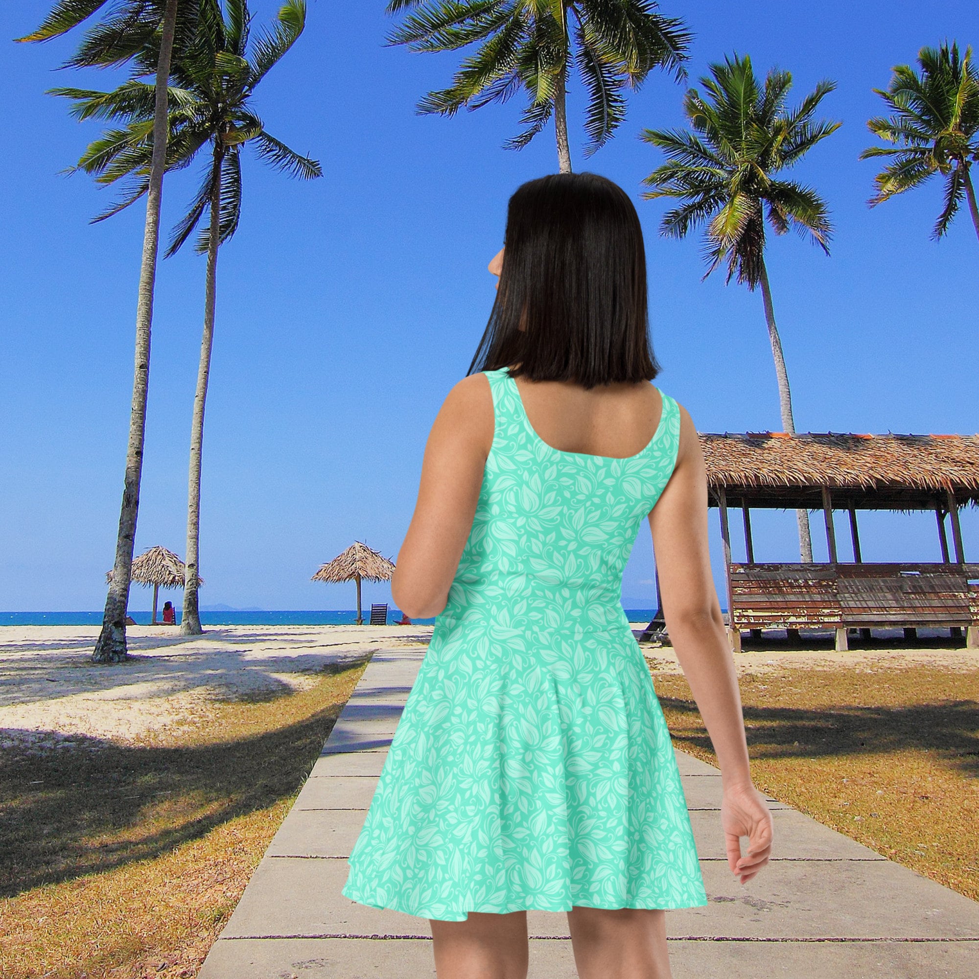 mint green skater dress Cute Mint Green Dress - Backless Dress - $36.00