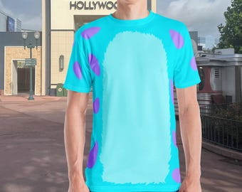 Blue and Purple Furry Cute Monster Unisex Cosplay Costume Halloween Shirt