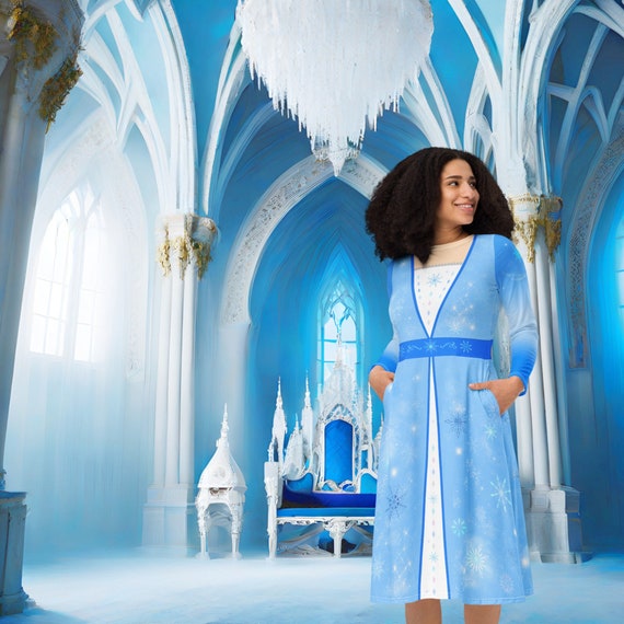 Snow Queen Light Blue Ice Fairy Princess Midi Dress Cosplay Costume - Etsy Snow Queen Light Blue Ice Fairy Princess Midi Dress Cosplay Costume - Etsy