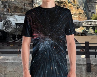 Hyperspace Star Lane Galaxy Space Wars Light Speed Unisex Crewneck Shirt