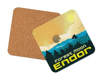 Forest Moon of Endor Cork Back Coaster