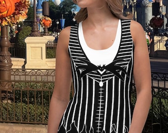 Pumpkin King Jack Nightmare Halloween Magical Cosplay Costume Women's Running Tank Top